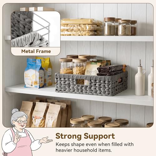 Wicker Storage Basket for Shelves