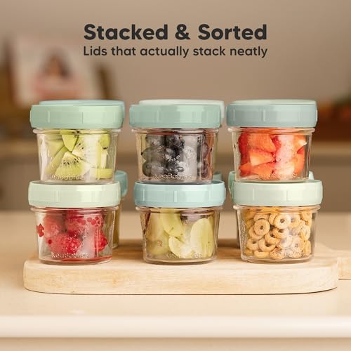 6pk 4oz Glass Baby Food Containers with Lids (6 Count)