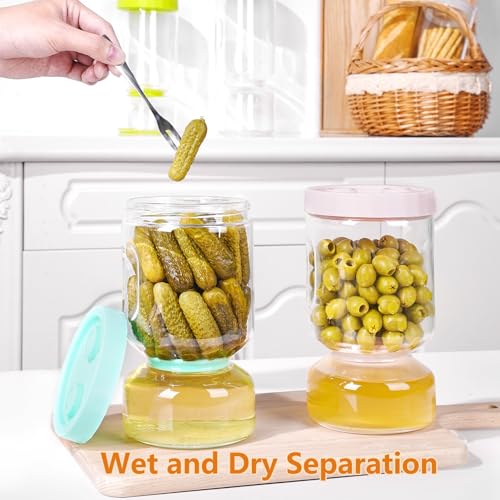 Pickle Jar with Strainer Flip