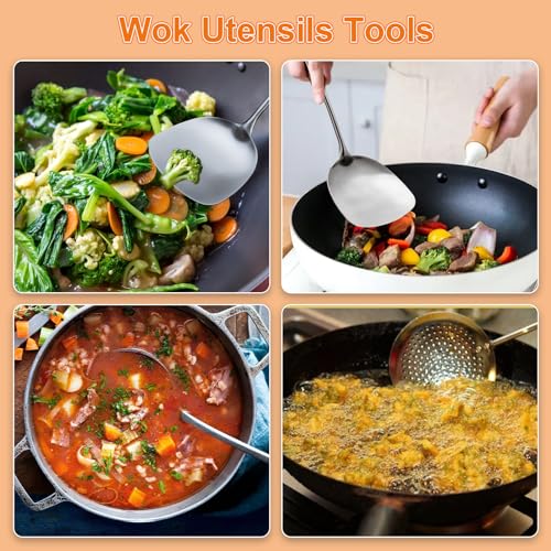 17inch Wok Spatula and Ladle (4 Count)