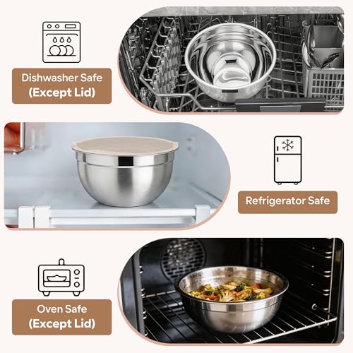 Mixing Bowls with Lids Set (5 Count)