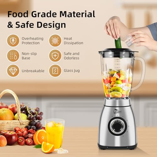 800 Watt Hight Speed Countertop Blender for Smoothies and Shakes