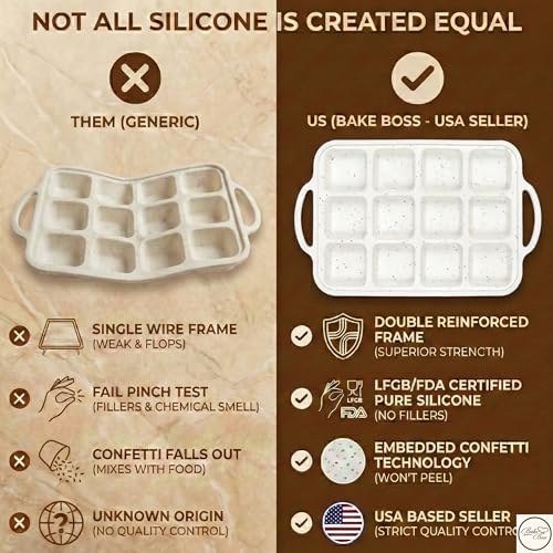 Silicone Brownie Pans with Dividers (2 Count)