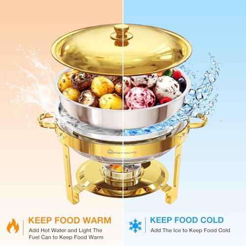 Round Chafing Dishes for Buffet (4 Count)