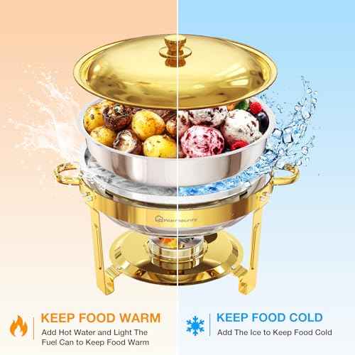 Round Chafing Dishes for Buffet (6 Count)