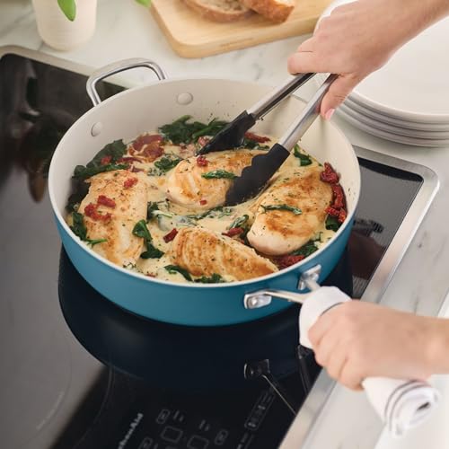 Hard Anodized Ceramic Induction Nonstick Cookware Saute Pan