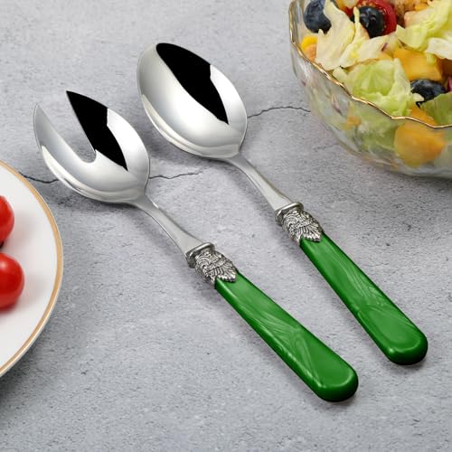 2 piece Salad Servers Stainless Steel Salad Serving Set Salad Fork and Spoon