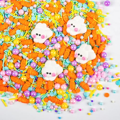 Easter Sprinkles for Cookies 4.23 Ounce Carrot Sprinkles for Baking Rabbit Toppers Perfect for Easter Cake Decorations