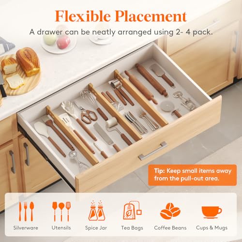 2.4" Kitchen Drawer Dividers (6 Count)