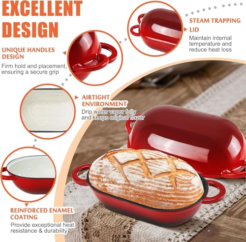 2.5 QT Enameled Cast Iron Sourdough Bread Oven