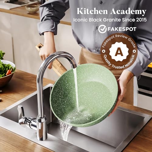 17Pcs Green Induction Cookware Set