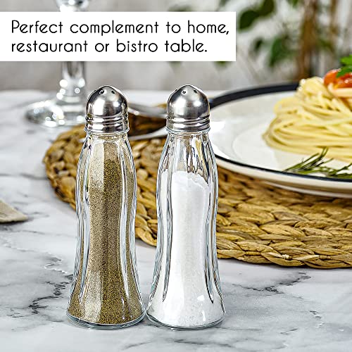 Salt and Pepper Shakers Glass Set (2 Count)