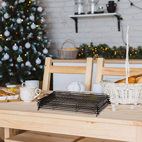 2/3/4-Tier Upgraded Collapsible Cooling Rack with Adjustable 3 Setting Design Stackable Roasting Cooking Drying Wire Cooling Rack for Cookies Baking Gifts for Women
