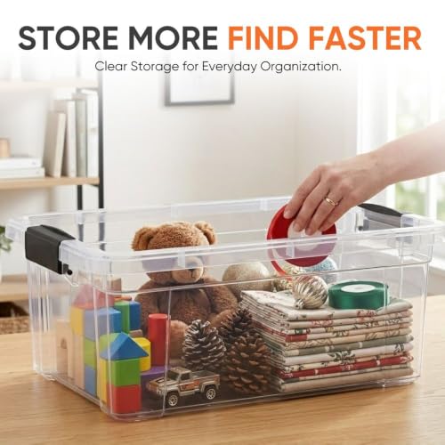 Storage Bins with Lids (4 Count)