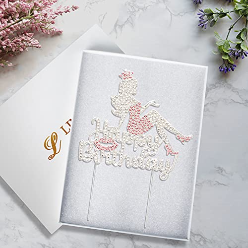 Happy Birthday Crown Queen Lady Rhinestone Cake Topper