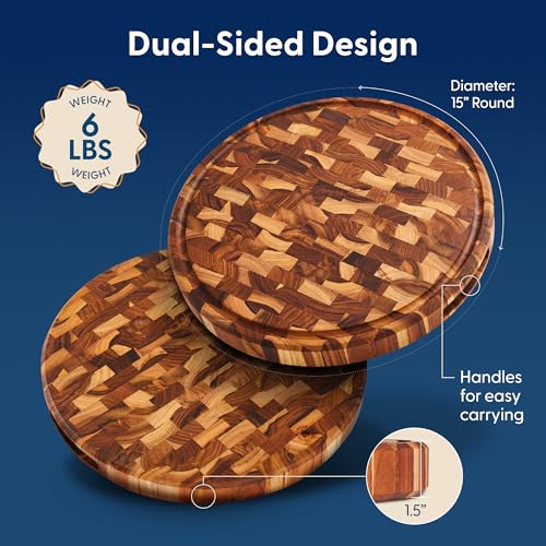 Vincent End Grain Teak Cutting Board