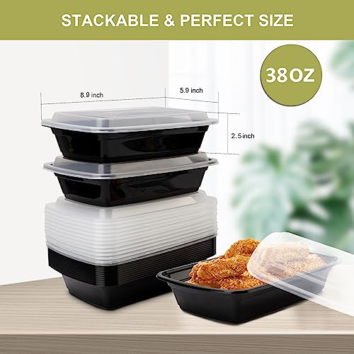 30 Pack Meal Prep Containers 38oz (30 Count)