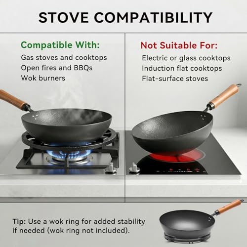 Carbon Steel Wok Pan 11 Inch