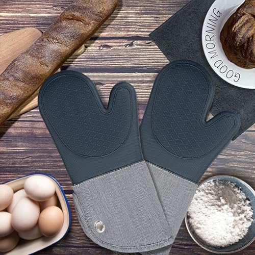 Professional Microwave Silicone Oven Mitts one Pair (3 Count)