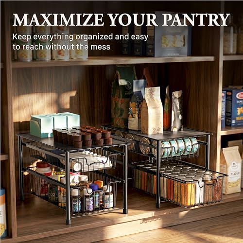 Stackable Sliding Basket Organizer Drawer