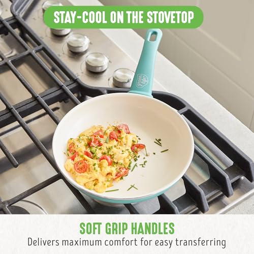 Soft Grip 8” Frypan Skillet and Spatula Breakfast Cookware Set