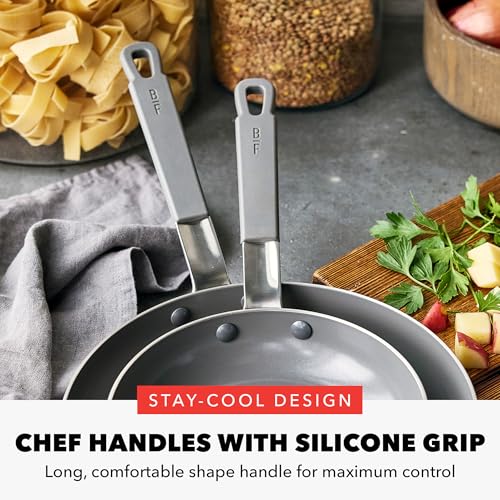 x Bobby Flay Stainless Steel 8” & 10” Frying Pan Skillet Set