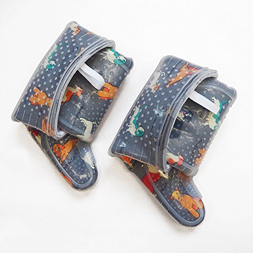 Oven Mitts with Transparent Clear Silicone Shell and Nice Dog Printing (2 Count)
