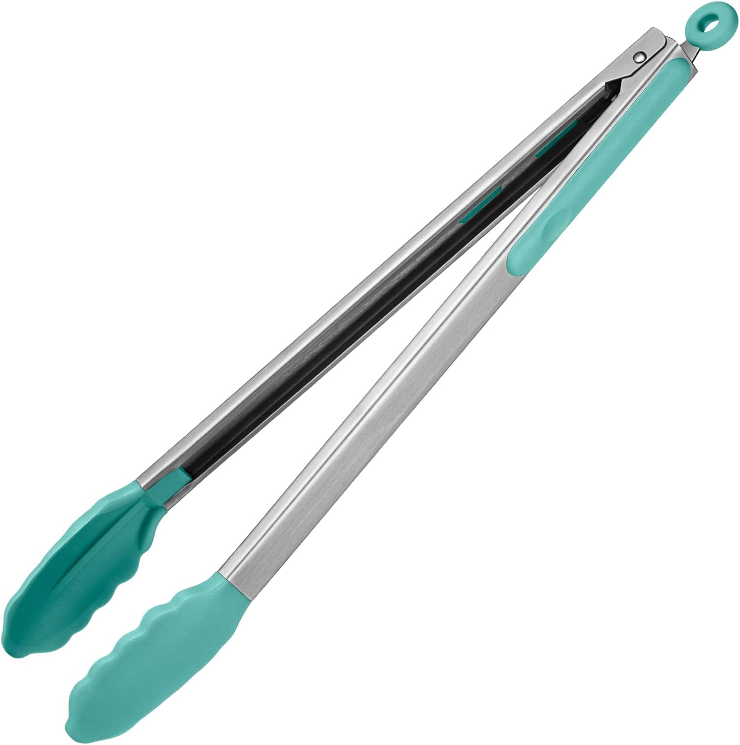 600ºF Heat Resistant Kitchen Tongs: U-Taste 16 in Extra Long Large Silicone Cooking Tong with Sturdy Non Stick Rubber Tips & Non Slip Silicon Coated 18/8 Stainless Steel Handle for Grill BBQ(Aqua Sky) - Culinary Roots