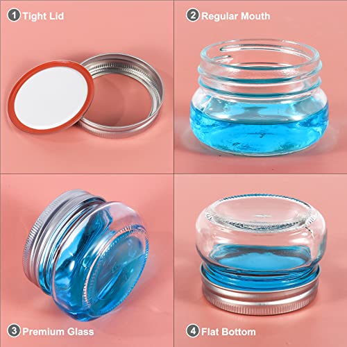 24 Pack 4 oz Glass Mason Jars (24 Count)