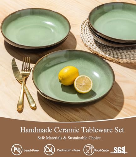 9.0" Ceramic Pasta Bowls Set of 4 (4 Count)