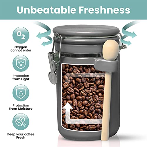 4 Piece Ceramic Kitchen Canisters Set (4 Count)
