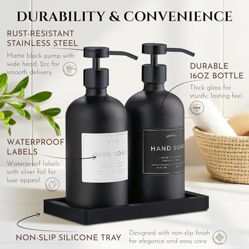 Glass Soap Dispenser Set of 2 (2 Count)