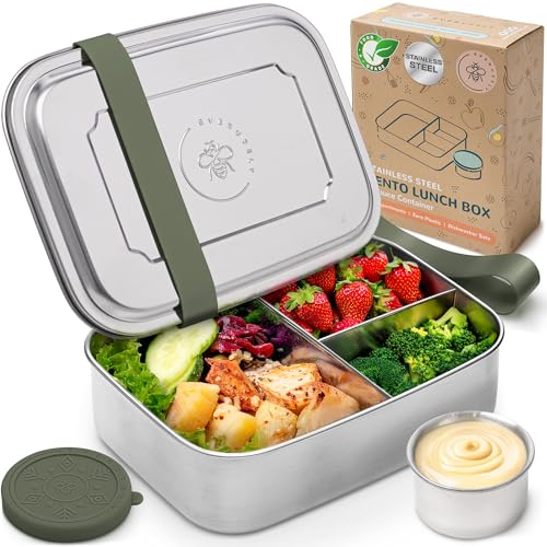 Stainless Steel Bento Box + Condiment Container