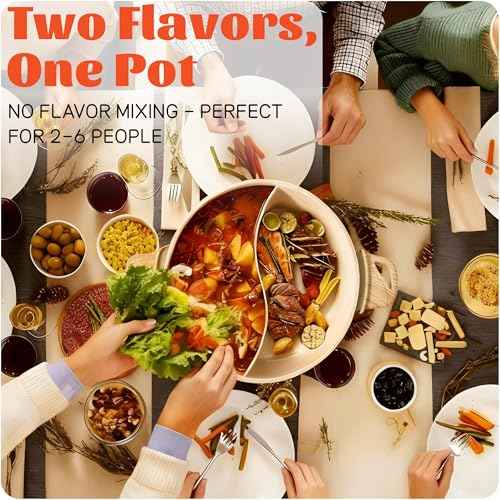 TWIN™ Dual Shabu Shabu Electric Hot Pot Fast & Even Heat