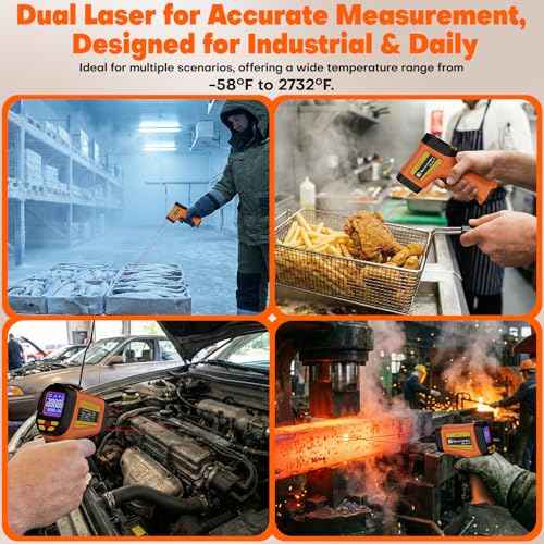 Infrared Thermometer Temperature Gun 2732°F 50
