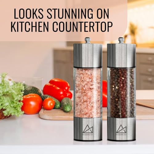 Salt and Pepper Grinder Set Manual 2 Pack (2 Count)