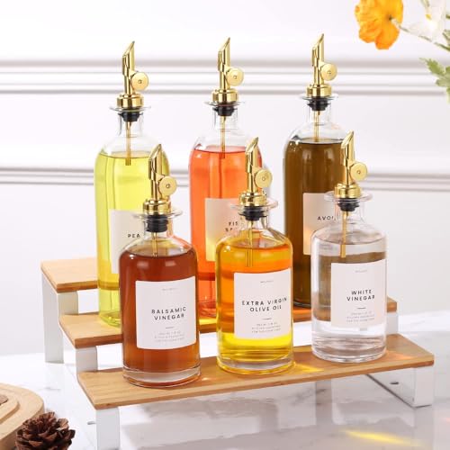 Oil and Vinegar Dispenser with Metal Pour Spout (4 Count)