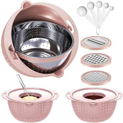 4 1 Colander with Bowl & Spoons Set
