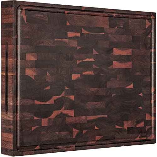 X Large Walnut Wood End Grain Cutting Board 20x15x2" Butcher Block