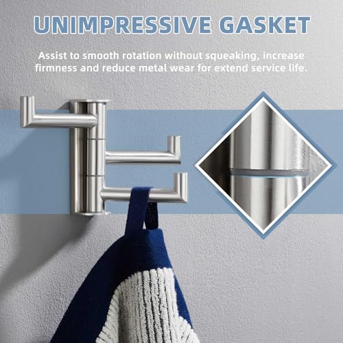 Swivel Towel Hook Brushed Nickel