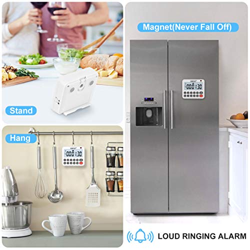 Digital Kitchen Timer Magnetic Countdown Up Cooking Loud Alarm