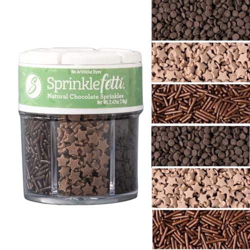 Dye Free Chocolate Sprinkles 6 Cell Variety (2.75 Ounce)