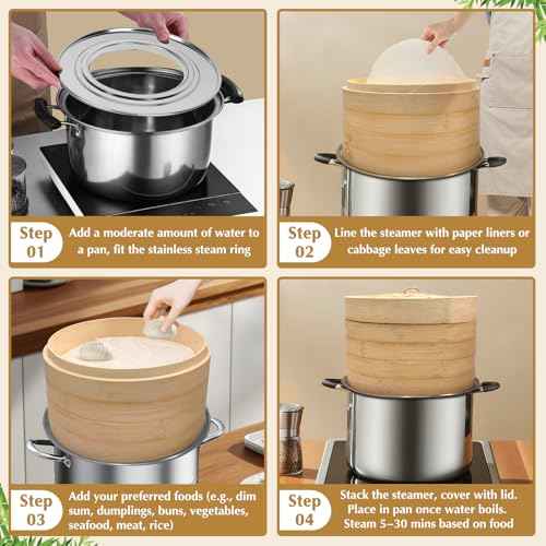 Bamboo Steamer 2 Tier 8