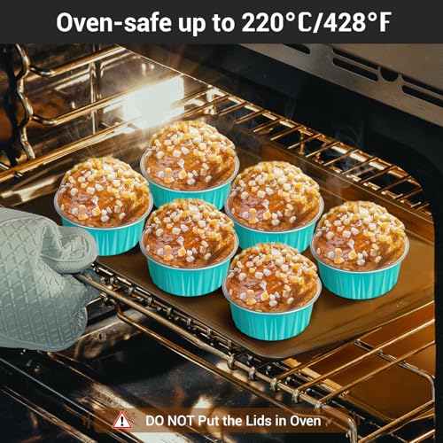 Aluminum Baking Cups with Lids (60 Count)
