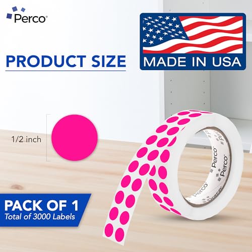 Neon Pink Round Circle Dot Sticker 1
