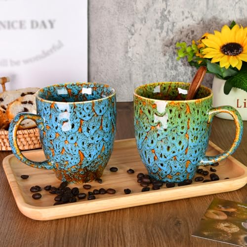 16 oz Ceramic Coffee Mugs Set of 2 (2 Count)