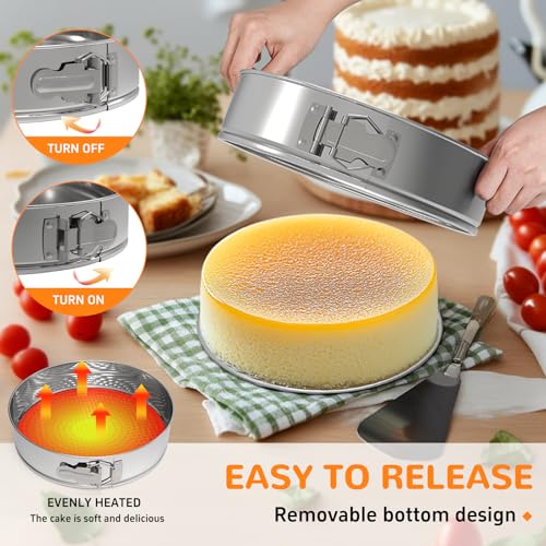 7 Inch 304 Stainless Steel Springform Pan with Removable Bottom