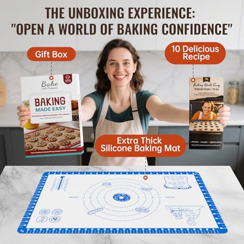 Silicone Baking Mat with 10 Useful Recipes