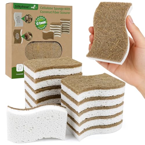 12 Pack Natural Kitchen Sponges (12 Count)
