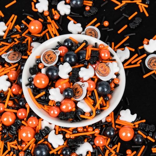 Edible Pumpkin Sprinkles for Cake Decorating (4.5 Ounce)